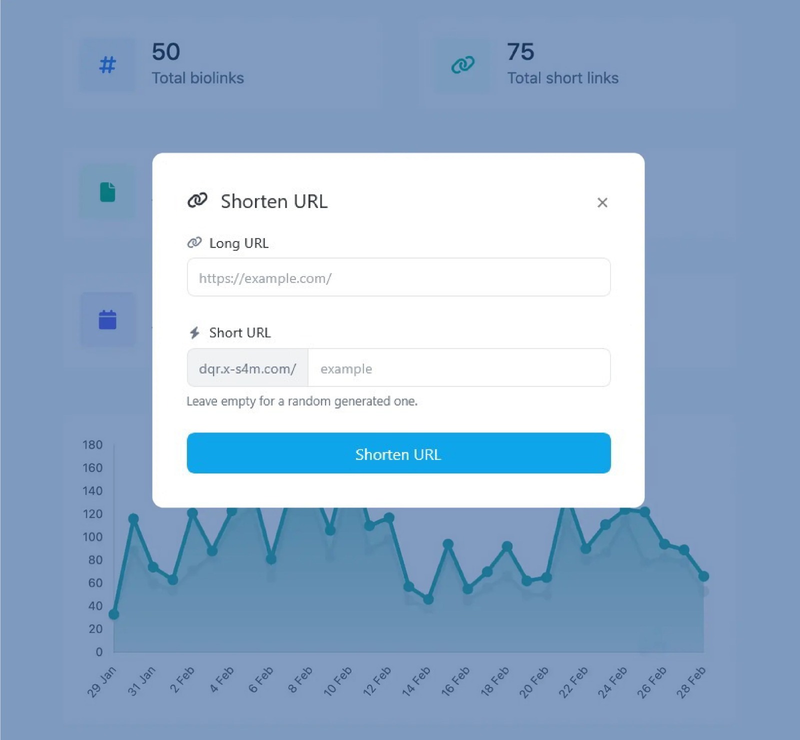 Screenshot of the app short URL editing page